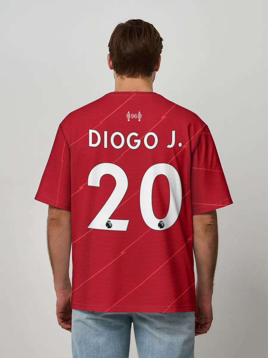 Мужская футболка оверсайз / Жота Ливерпуль форма 2021/2022