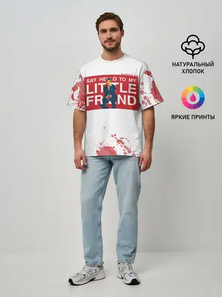 Мужская футболка оверсайз / Лицо со шрамом