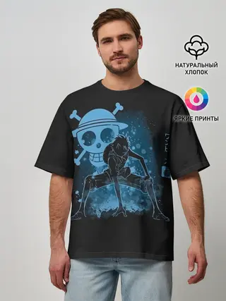 Мужская футболка оверсайз / под водой One Piece