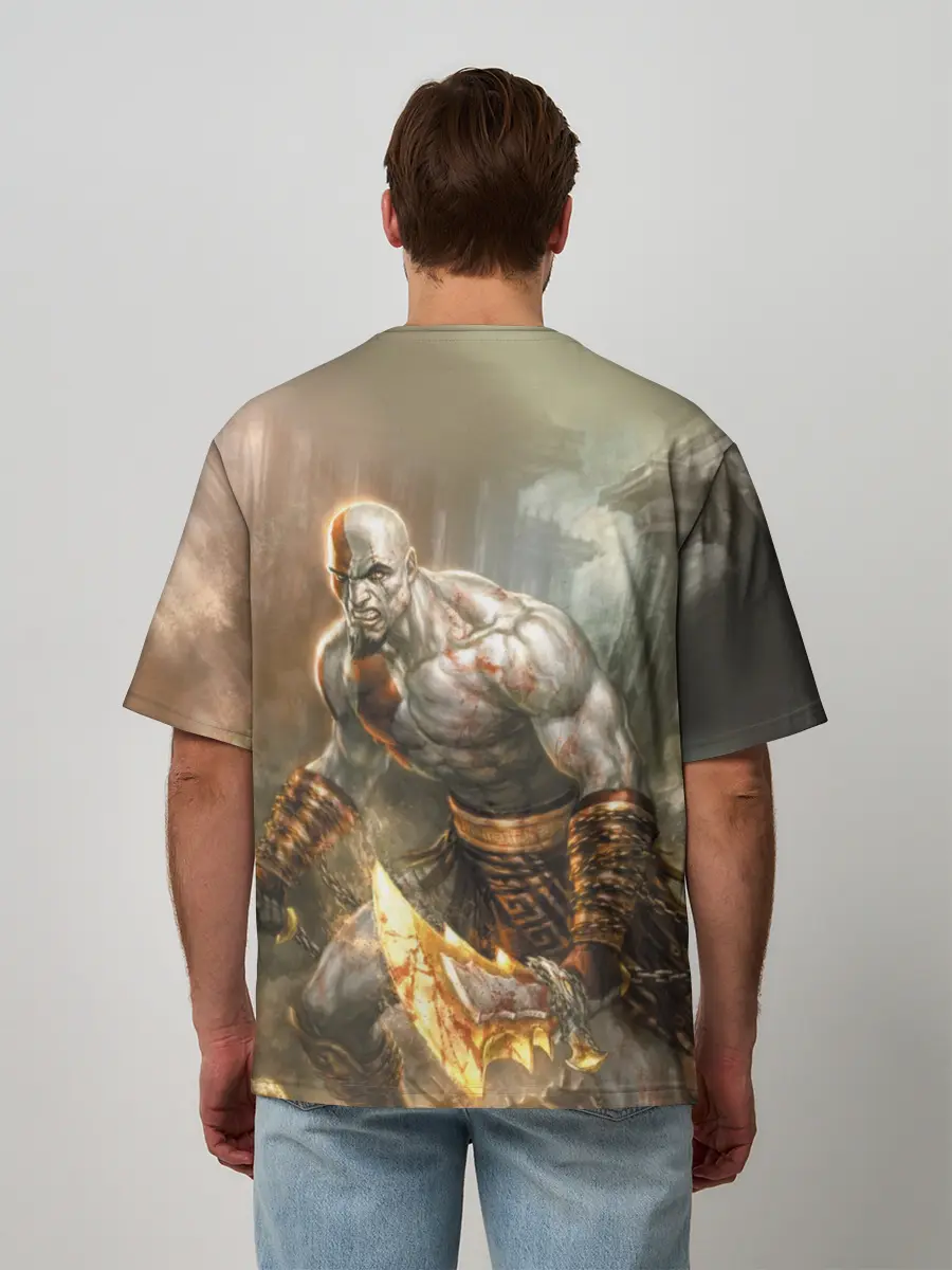 Мужская футболка оверсайз / God of War