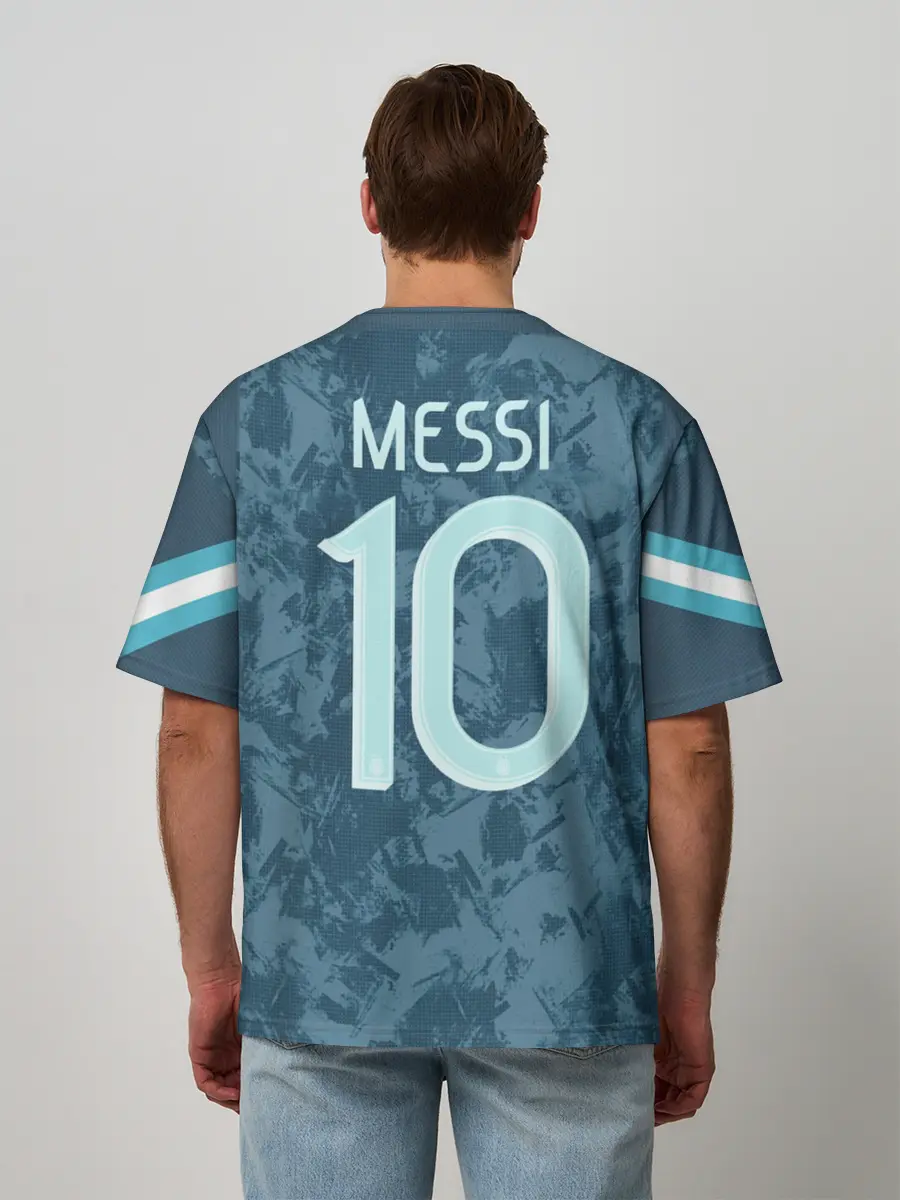 Мужская футболка оверсайз / Messi away Copa America 2020