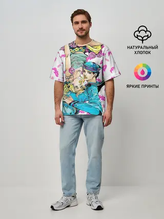 Мужская футболка оверсайз / JoJo Bizarre Adventure