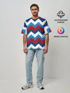 Мужская футболка оверсайз / Зигзаг