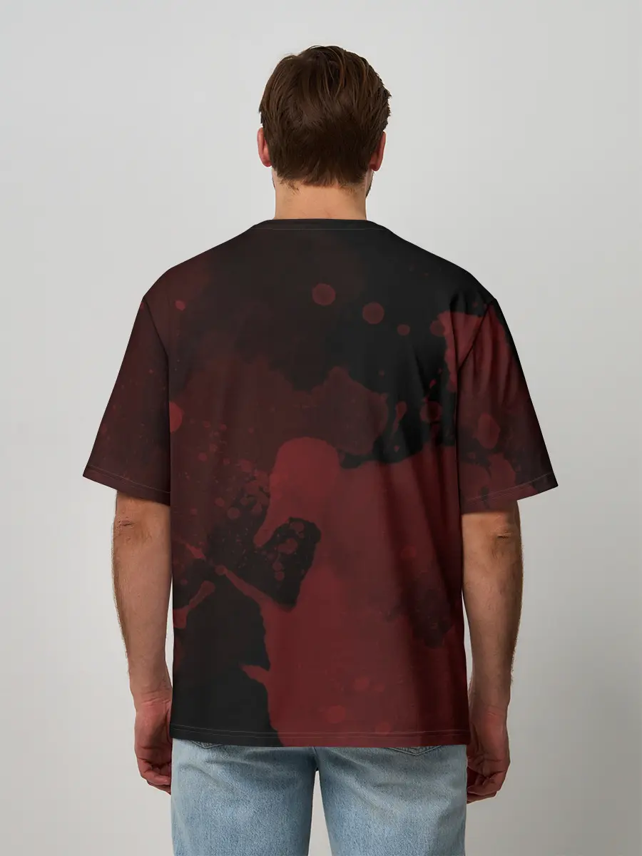 Мужская футболка оверсайз / Зомби клоун