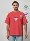 Мужская футболка оверсайз / Lewandowski Poland 9