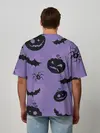 Мужская футболка оверсайз / Фиолетовый хэллоуин