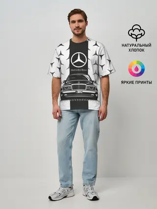 Мужская футболка оверсайз / MERCEDES BENZ