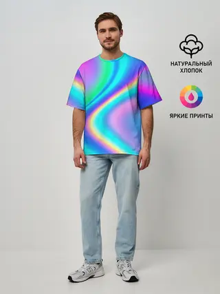Мужская футболка оверсайз / ГРАДИЕНТ