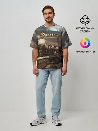 Мужская футболка оверсайз / Sabaton