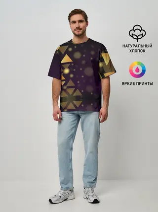 Мужская футболка оверсайз / Geometry