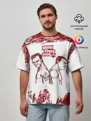 Мужская футболка оверсайз / Тревор vs Майкл | GTA 5