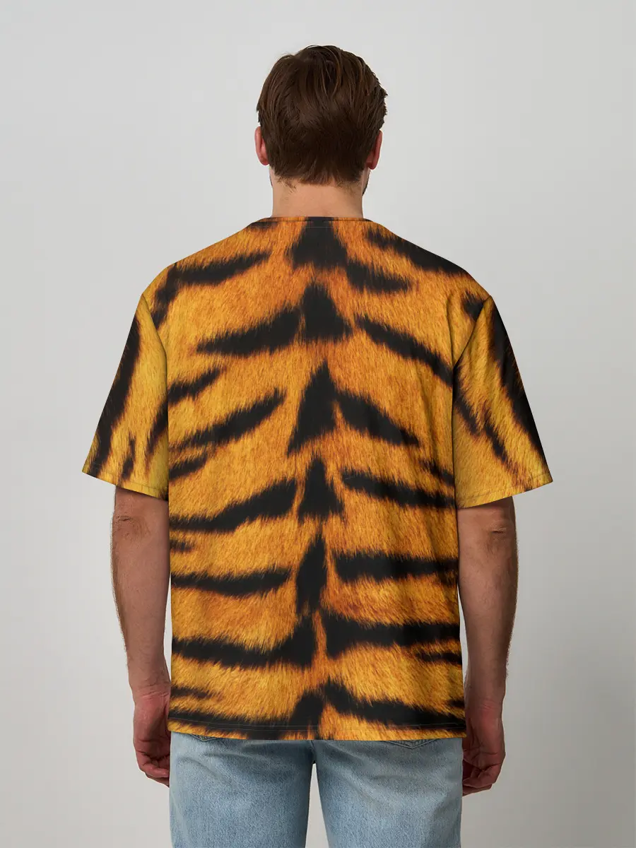 Мужская футболка оверсайз / Шкура Тигра