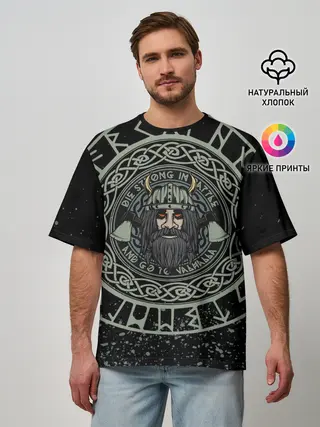 Мужская футболка оверсайз / РУСИЧ | РУНЫ | RUNES