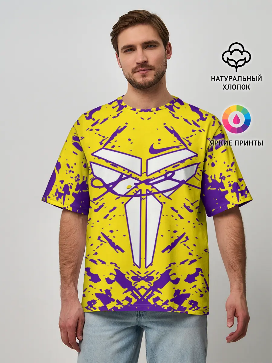 Мужская футболка оверсайз / ЛЕЙКЕРС| LOS ANGELES LAKERS,