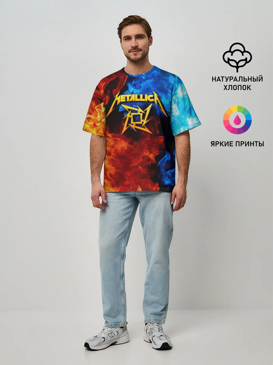 Мужская футболка оверсайз / Metallica