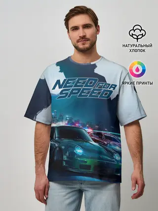 Мужская футболка оверсайз / Need for Speed