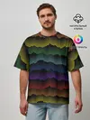Мужская футболка оверсайз / Радуга