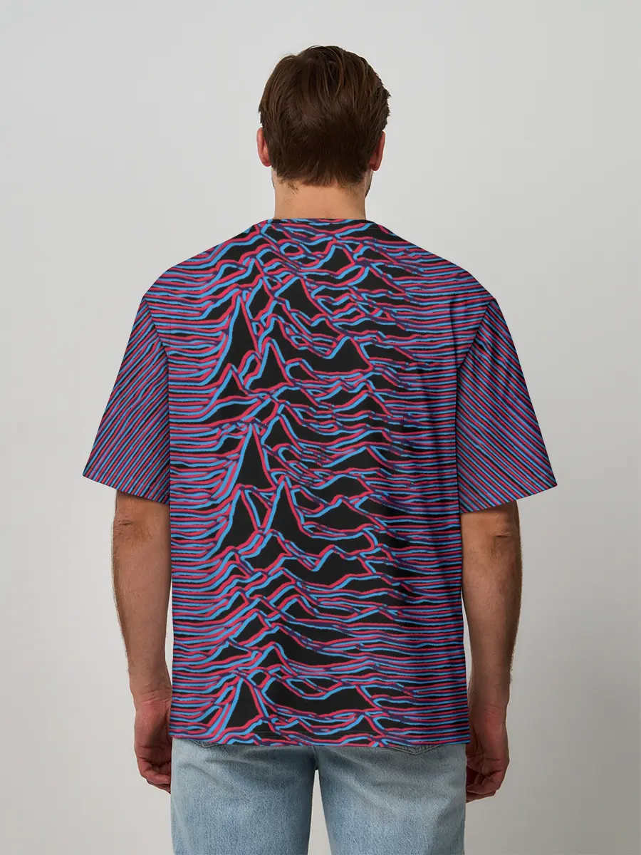 Мужская футболка оверсайз / Joy Division Glitch