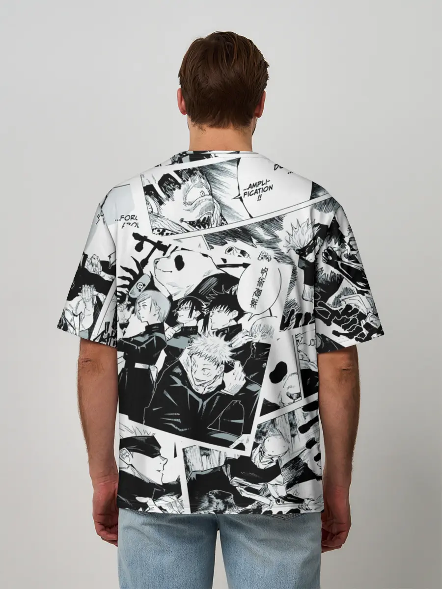 Мужская футболка оверсайз / Магическая битва / Jujutsu Kaisen