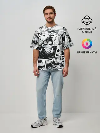 Мужская футболка оверсайз / Магическая битва / Jujutsu Kaisen