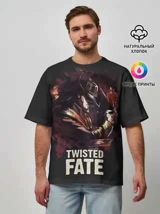 Мужская футболка оверсайз / Twisted Fate