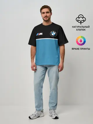 Мужская футболка оверсайз / BMW / БМВ