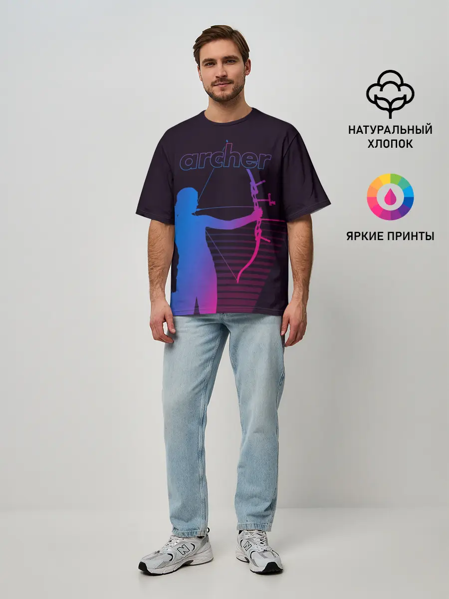 Мужская футболка оверсайз / Archer