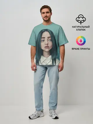 Мужская футболка оверсайз / Билли Айлиш
