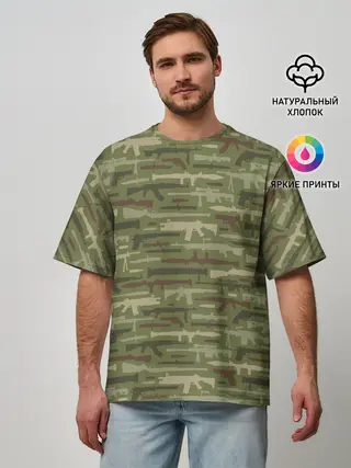 Мужская футболка оверсайз / Оружие