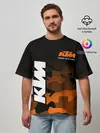 Мужская футболка оверсайз / KTM MOTORCYCLES / КТМ МОТОЦИКЛ
