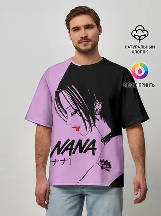 Мужская футболка оверсайз / нана аниме