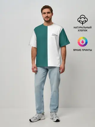 Мужская футболка оверсайз / ИГРА В КАЛЬМАРА | РУС ЛОГО