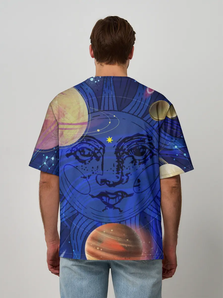 Мужская футболка оверсайз / Астрология планет