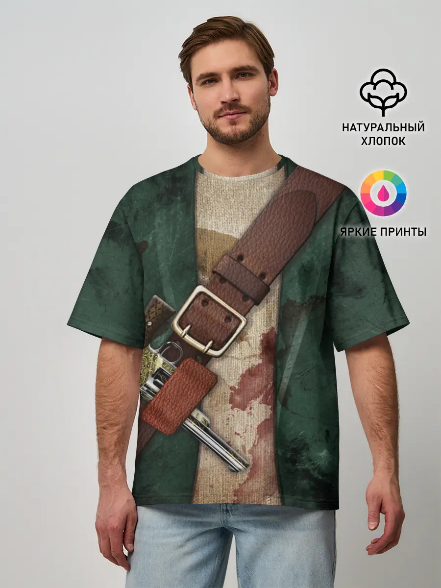 Мужская футболка оверсайз / Пират