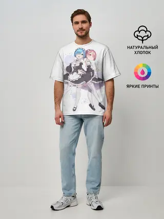 Мужская футболка оверсайз / Re Zero