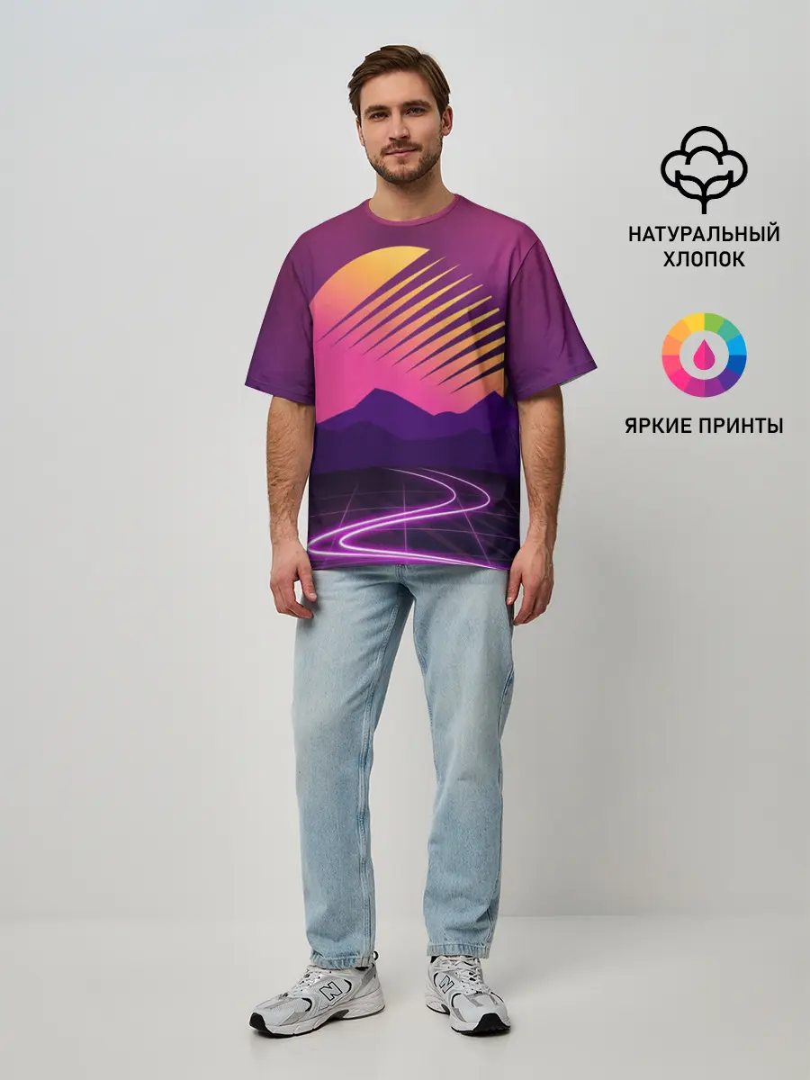 Мужская футболка оверсайз / Digital Art