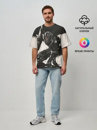 Мужская футболка оверсайз / BERSERK ILLUSTRATION | БЕРСЕРК