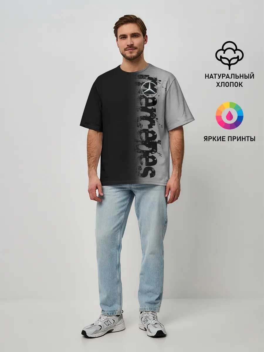 Мужская футболка оверсайз / MERCEDES BENZ SPORT
