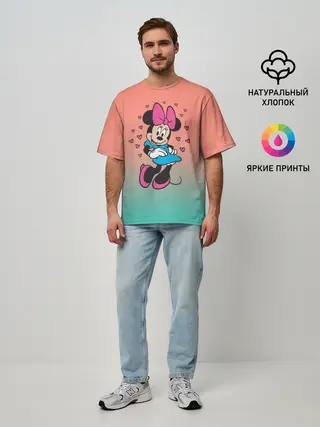 Мужская футболка оверсайз / Минни Маус
