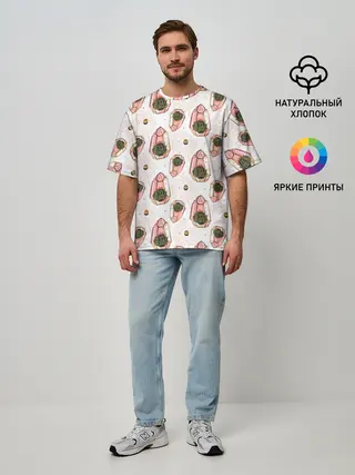 Мужская футболка оверсайз / Золотой террарий