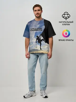 Мужская футболка оверсайз / climbing