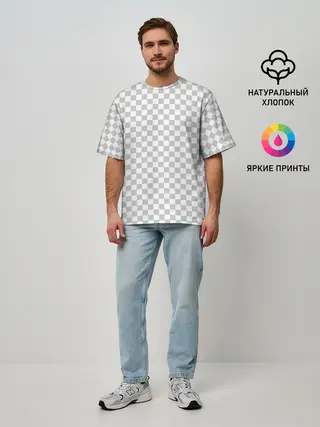 Мужская футболка оверсайз / Прозрачность