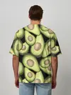 Мужская футболка оверсайз / Avocado background