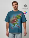Мужская футболка оверсайз / Гринч