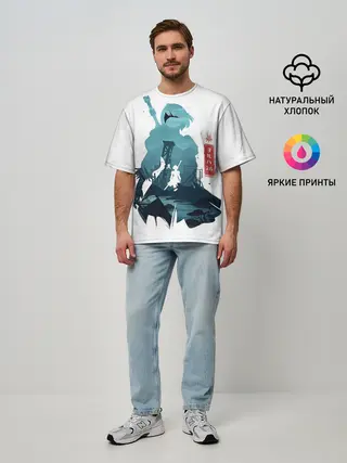 Мужская футболка оверсайз / NIER AUTOMATA 2B