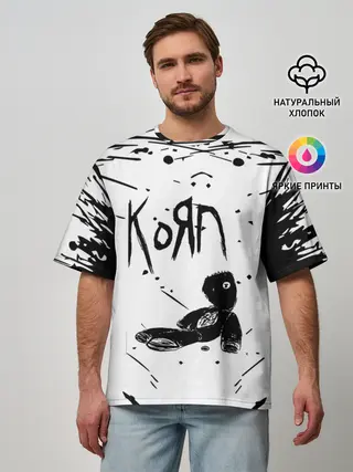 Мужская футболка оверсайз / korn