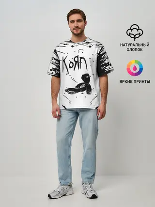 Мужская футболка оверсайз / korn