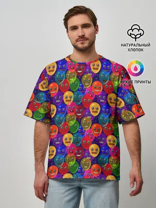 Мужская футболка оверсайз / Воздушные Шарики