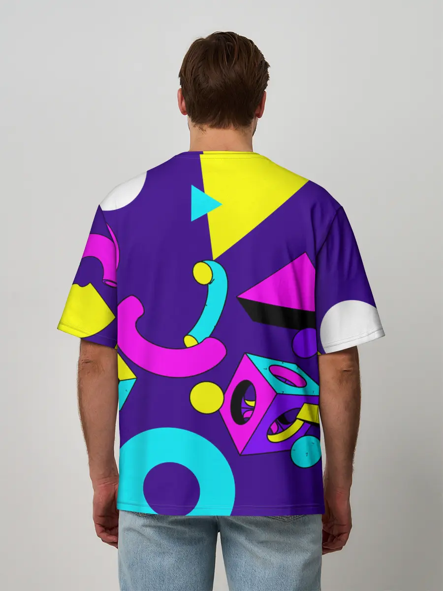Мужская футболка оверсайз / Геометрические фигуры