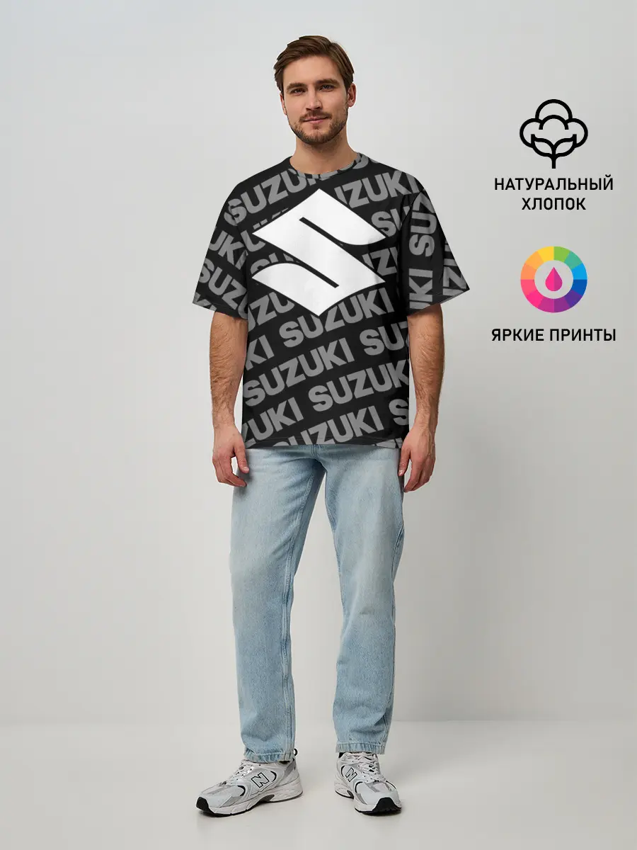 Мужская футболка оверсайз / SUZUKI